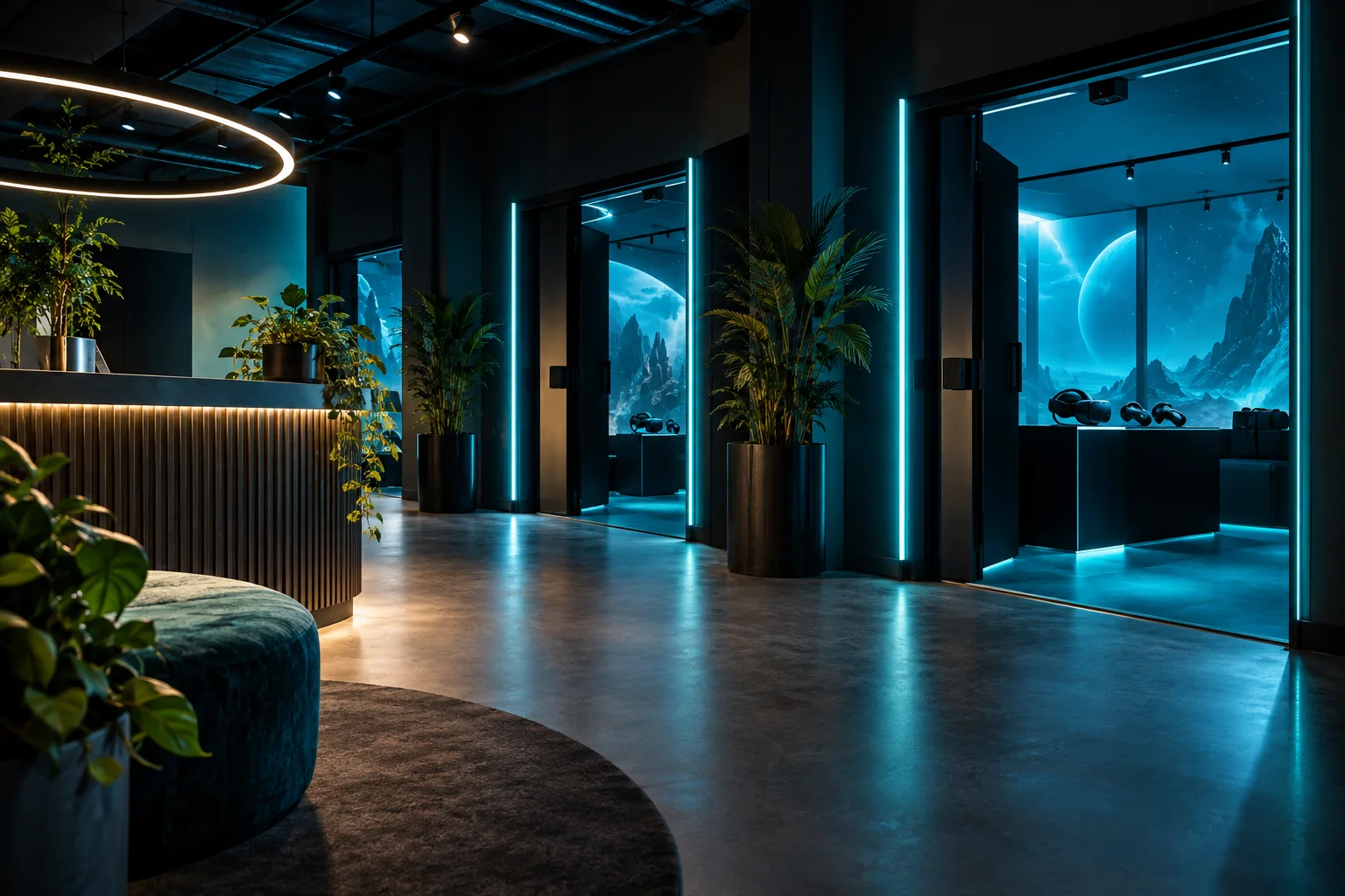 Entree van een VR-ruimte Entree van een VR-ruimte